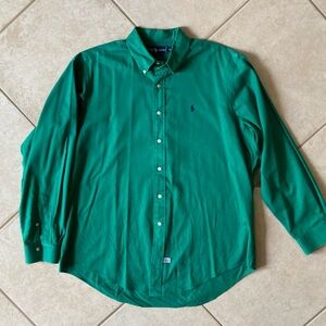 Ralph Lauren Men's Dark Kelly green Button Down Shirt